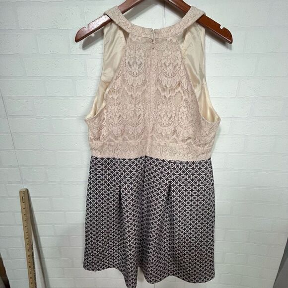 Adrianna Papell Cream and Black Lace Dress - Picture 10 of 15